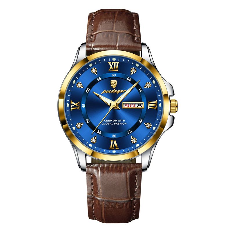 Luxury Sport Man Watch Waterproof Luminous Date Week Men Watch High Quality Leather Men's Quartz Watches_voghion.com