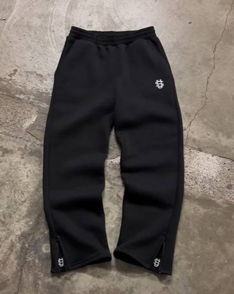 Herenkleding Retro Y2k Street Trend Hip Hop Casual Elastische taille Rits Losse effen kleur Sport Casual Broek_voghion.com