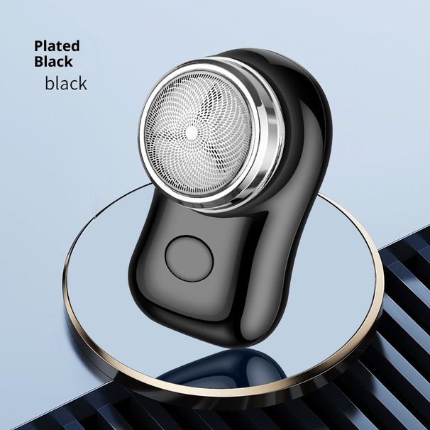Mini Electric Shaver - Compact USB Rechargeable Rotary Shaver For Men, Ultra-Quiet 36dB, Waterproof & Travel-Friendly (Blue/Silver/Black)_voghion.com