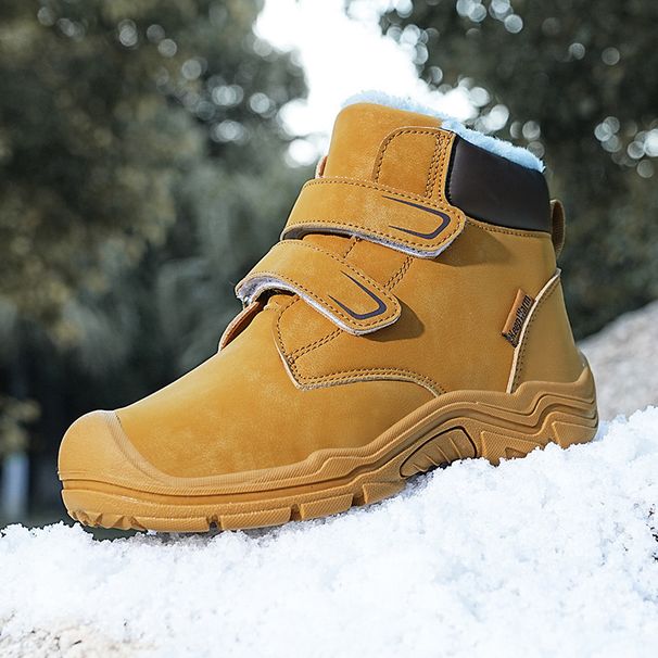 Winter Children's Snow Boots With Cotton For Men, Warm High-top Trendy Thick Cotton Shoes For Women_voghion.com