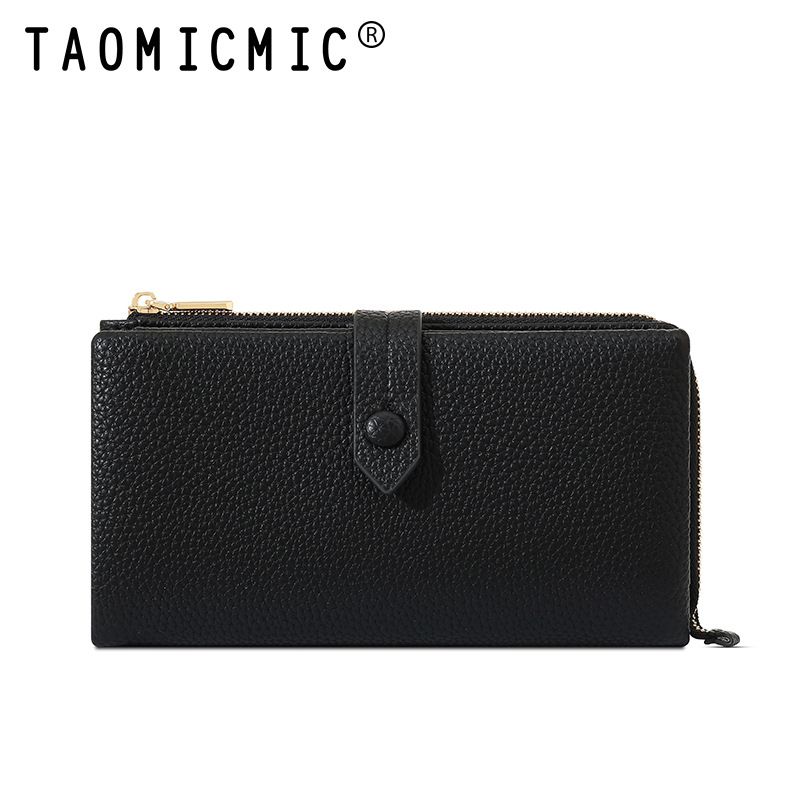 Long Women's Wallet With Large Capacity, Multiple Card Slots, Two-fold Reverse Pocket, Portable Drawer, Zipper Coin Wallet_voghion.com