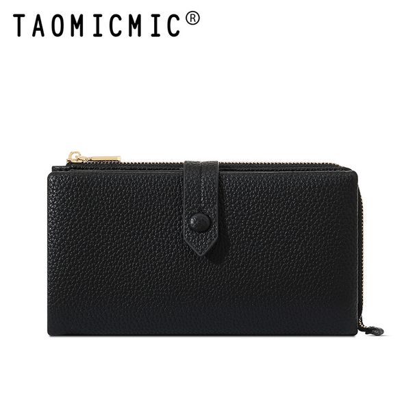 Long Women's Wallet With Large Capacity, Multiple Card Slots, Two-fold Reverse Pocket, Portable Drawer, Zipper Coin Wallet_voghion.com