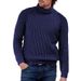 2024 Autumn Winter New High Collar Solid Color Long Sleeve Knitted Plus Size Sweater Men's Clothing_voghion.com