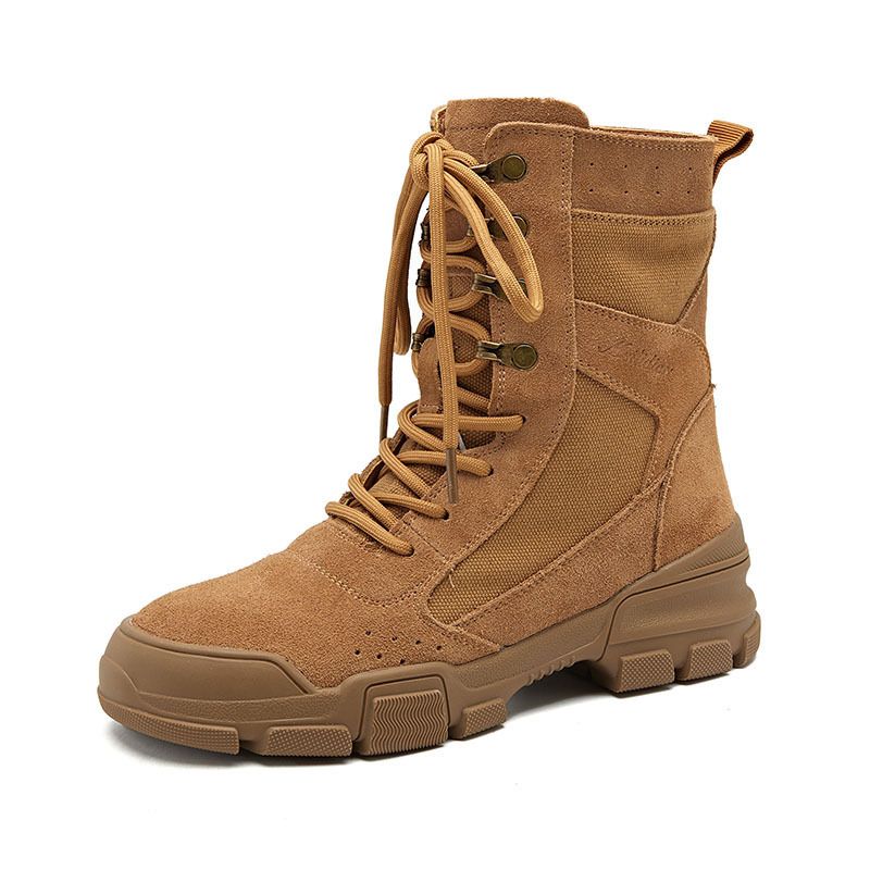 Canvas Martin 2025 Spring Summer Thin Camping Desert Work Boots Outdoor Hiking Climbing Motorcycle Shoes For Women_voghion.com