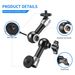 5.9/9.8 Inch Friction Magic Arm with Both 1/4-inch Thread Screw for Flash LED Light Microphone Monitor Super Clamp_voghion.com