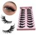 Kirpik Seti 10 Çift Kirpik Kalın Simülasyon Kedi Gözü Tilki Kirpikleri 10 Çift Kirpik_voghion.com