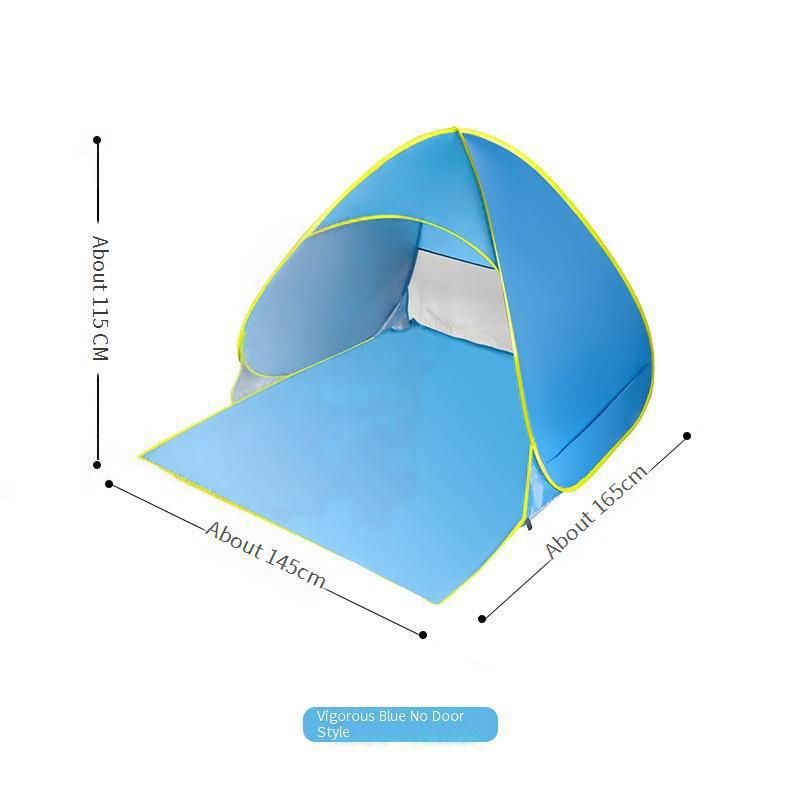 2-Second Pop Up Beach Tent - Instant Sun Shelter For Camping & Outdoor UPF 50+ Windproof Portable Includes Carry Bag & Sand Pegs_voghion.com