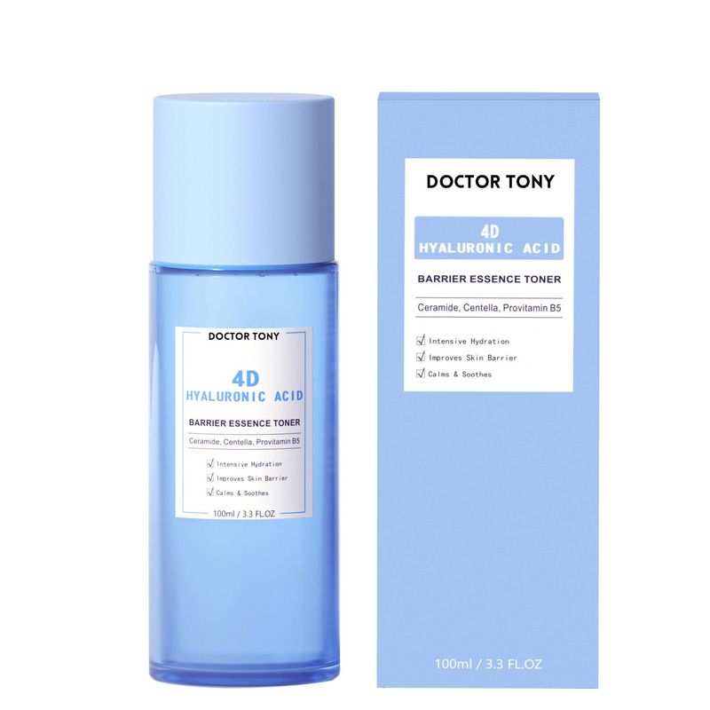 Tônico de Ácido Hialurônico Doctor Tony 4D - Hidratação Profunda, Pele - Tônico Facial Suavizante e Preenchedor_voghion.com