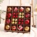 Elegant Christmas Ornament Set – 6cm & 3cm Assorted Colors (Red/Green/Gold/Silver/Blue) – Bulk Pack For Holiday Decor (European Style)_voghion.com