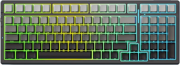 Teclado inalámbrico para juegos G98 PRO, teclado mecánico con conexión de tres modos, estructura de junta personalizada intercambiable en caliente, interruptores lineales prelubricados, doble Sh_voghion.com