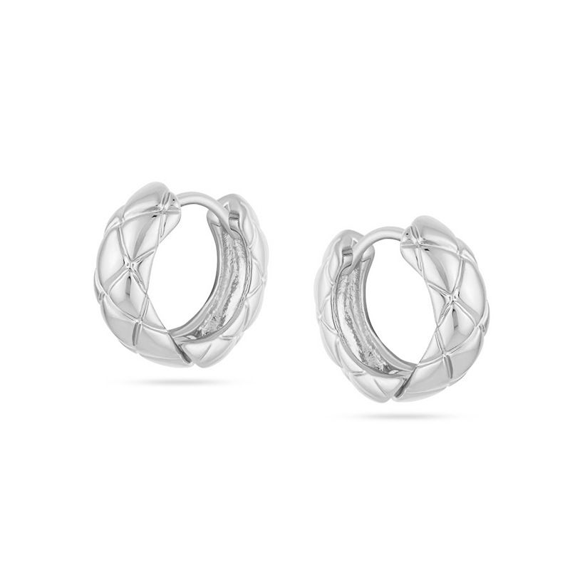 Damenschmuck Diamantmuster Creolen Leichter Luxus High-End-Design Sinn für Mode Temperament Vielseitige Ohrringe Ohrschmuck_voghion.com