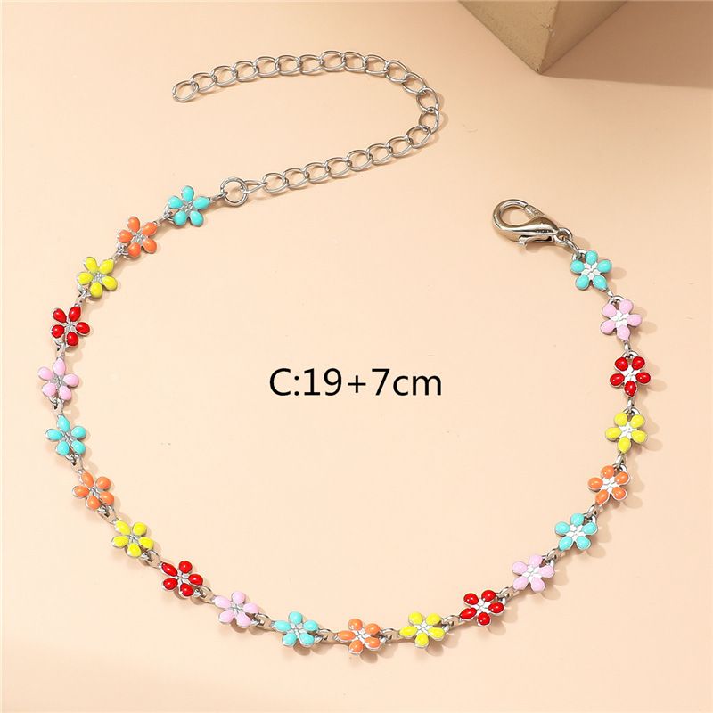 Tobillera con base de aceite de flor de ciruelo, estilo bohemio, creativa y sencilla, para mujer, joyería personalizada con cadena corporal_voghion.com