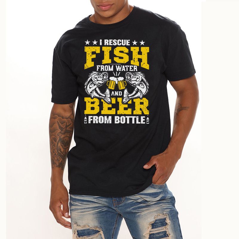English alphabet printed men's and women's same short sleeved t-shirts spring and summer new beer festival theme ins comfortable bottoming top_voghion.com