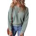 Shiying Pullover Langarm Warm Damen Oberteil Einfarbig Casual Style Strickpullover_voghion.com