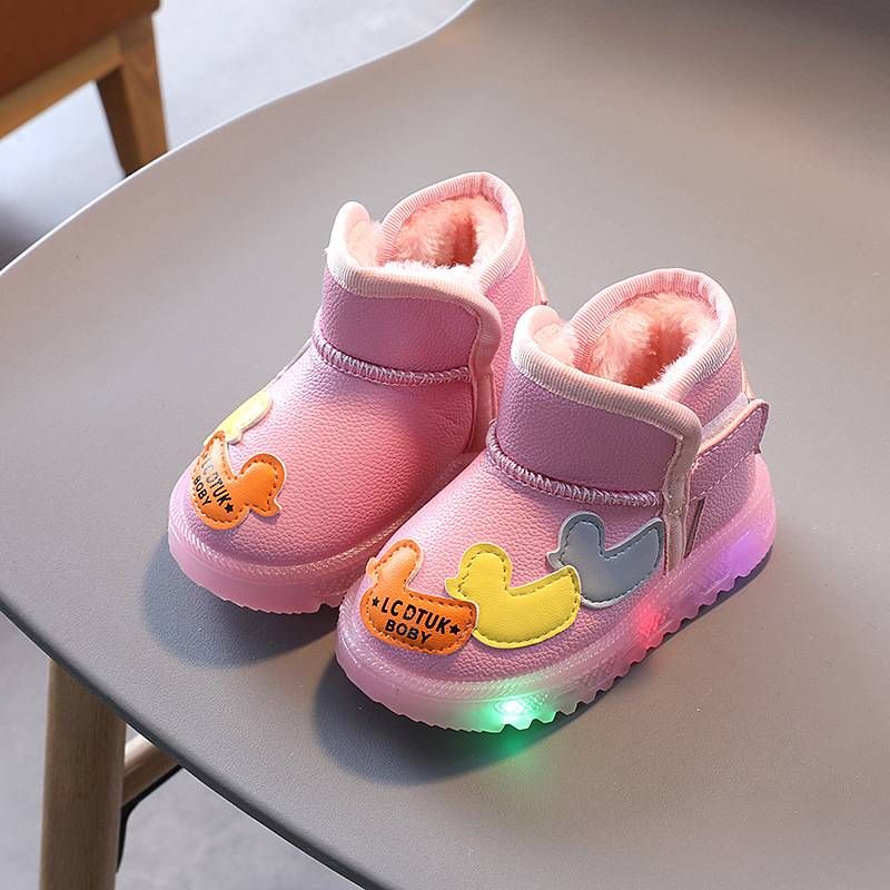 Calzado infantil: Botas de nieve para niño, zapatos de forro polar y algodón grueso para niña, bebés_voghion.com