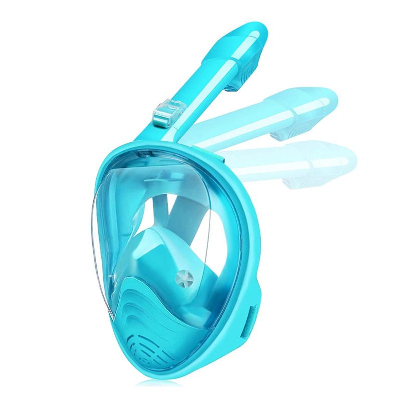 Faltbare Tauchmaske für Kinder Vollständig trockene Schwimmbrille für Kinder Atemschlauch All-in-One-Schnorchelmaske_voghion.com