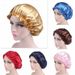 women's satin nightcap anti hair loss hair care hat personalized wood ear brim lazy sleep no heat nightcap_voghion.com