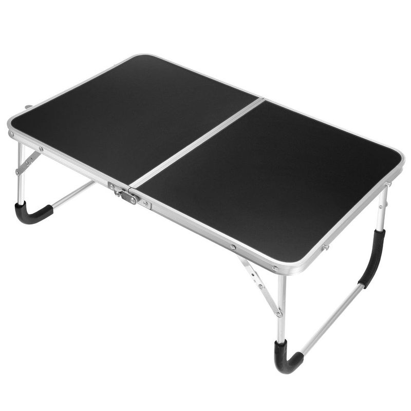 Unique Bargains Foldable Portable Lap Desk Picnic Bed Tray Tables Black_voghion.com