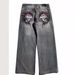 Men's Clothing  retro distressed washed jeans men's  brand teenagers wide-leg workwear heavy-duty design casual pants_voghion.com