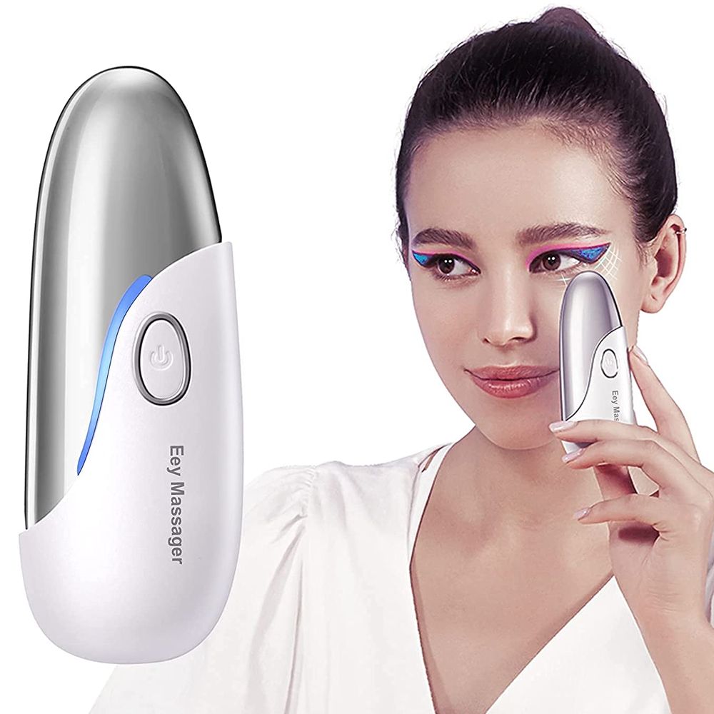 Sonic Eye Care Massager Med Uppvärmd Och Vibration Anti-aging Ansiktsmassage Hudvårdsverktyg för mörka ringar Ögonpåsar Svullnad_voghion.com