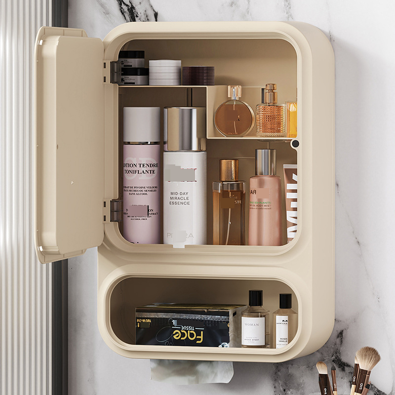 Wall Mounted Makeup Mirror LED Light Dressing Table With Light Folding Beauty Net Red HD New Wedding Gift_voghion.com