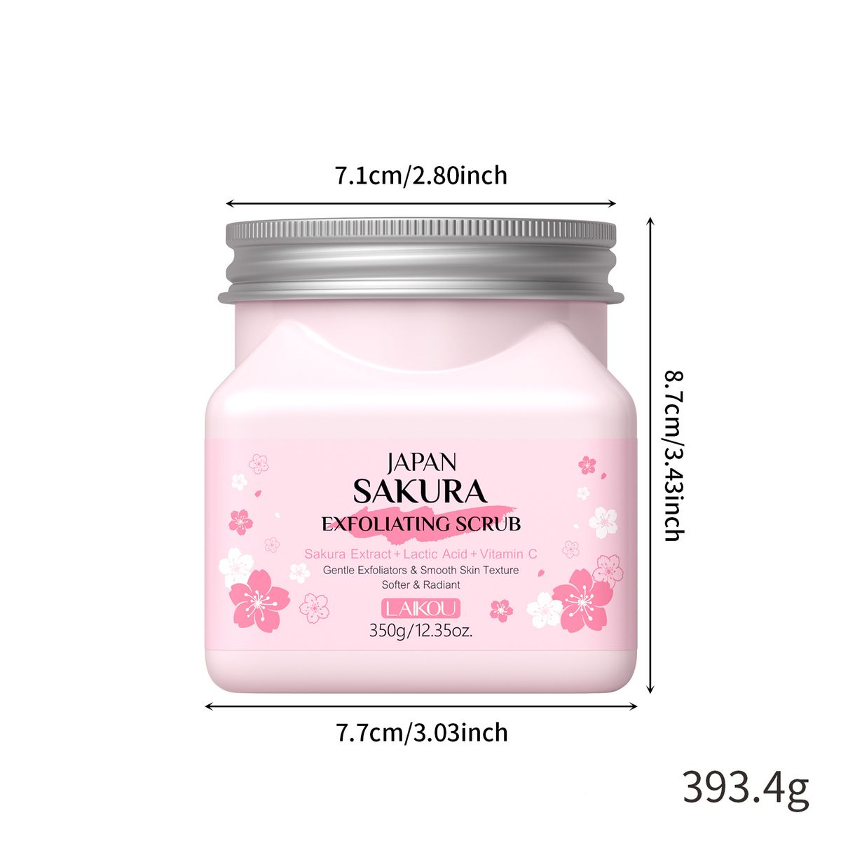 Peelings & Körperbehandlungen Neues Produkt LAIKOU Kirschblütenpeeling 350 g Gesicht Körper Ganzkörper Kann zur Reinigung und Feuchtigkeitspflege verwendet werden_voghion.com