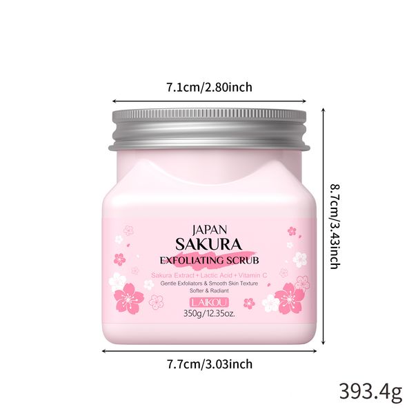 Peelings & Körperbehandlungen Neues Produkt LAIKOU Kirschblütenpeeling 350 g Gesicht Körper Ganzkörper Kann zur Reinigung und Feuchtigkeitspflege verwendet werden_voghion.com