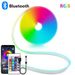 5V RGB Bluetooth LED Neon Strip Light With 24-Key Remote, Waterproof Flexible Silicone Lighting For Indoor Mood Decor_voghion.com