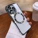 Prabangus dengtas magnetinis telefono dėklas, suderinamas su 15 14 13 12 11 Pro Max - skaidrus minkštas TPU kameros objektyvo apsauginis dangtelis su belaidžiu įkrovimu_voghion.com