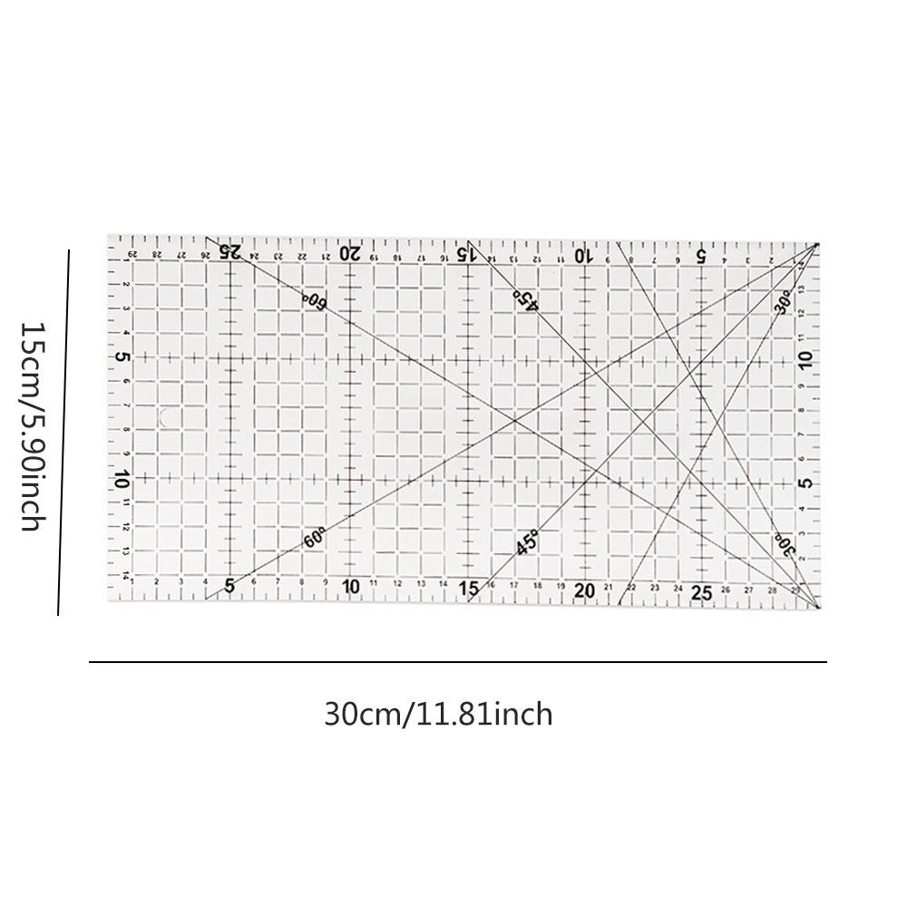 Righello rettangolare per cucire e righello patchwork righello per taglio acrilico righello cavo bicolore_voghion.com