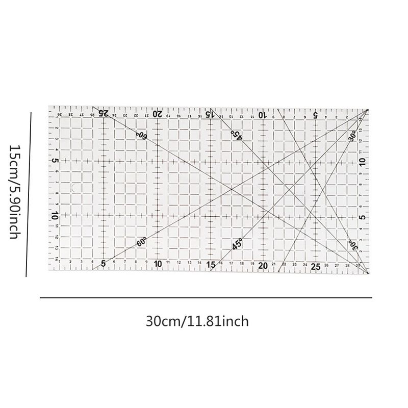 Rectangular ruler sewing and patchwork ruler acrylic cutting ruler dual color hollow ruler_voghion.com