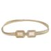Golden Double Elastic Women's Belt With Buckle, Casual Spring Metal Waist Chain For Dresses And Coats_voghion.com