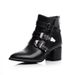 Belt Buckle Motorcycle Pointed Toe Plus Size Women's High Heel Ankle Boots Trendy 6-62_voghion.com