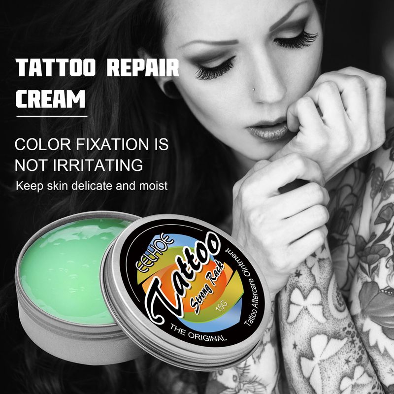EELHOE Tattoo Repair Cream, Tattoo Color Fixing Gentle Clean Moisturizing Skin Fade Tattoo Repair Cream_voghion.com