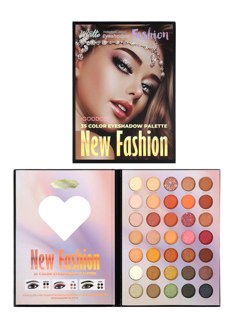 Lidschatten Neue 35 Farbe Schöne Frau Muster Lidschatten-Palette Matte Perlglanz Make-Up-Palette_voghion.com