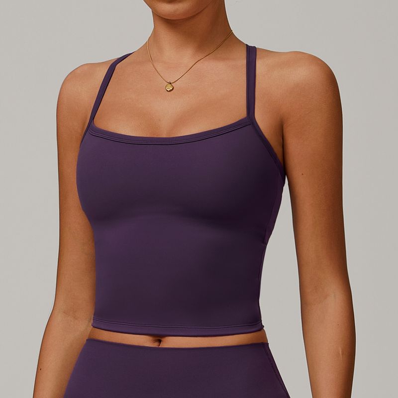 Damenbekleidung Winter Geschliffen Schöner Rücken Yoga Weste Schnelltrocknend Fitness Top Oberbekleidung Laufsport Weste Weiblich_voghion.com