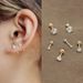 1 Stéck Edelstahl 4-Zänn Zirkon Ouerréng fir Fraen/Männer Tragus Knorpel Standard Lobe Daith Piercing Bijouen_voghion.com