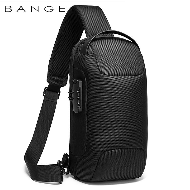 Bange Chest Bag Men's Messenger Bag Waterproof Sports Car Chest Bag Messenger Bag Men's Anti Theft Shoulder Bag_voghion.com
