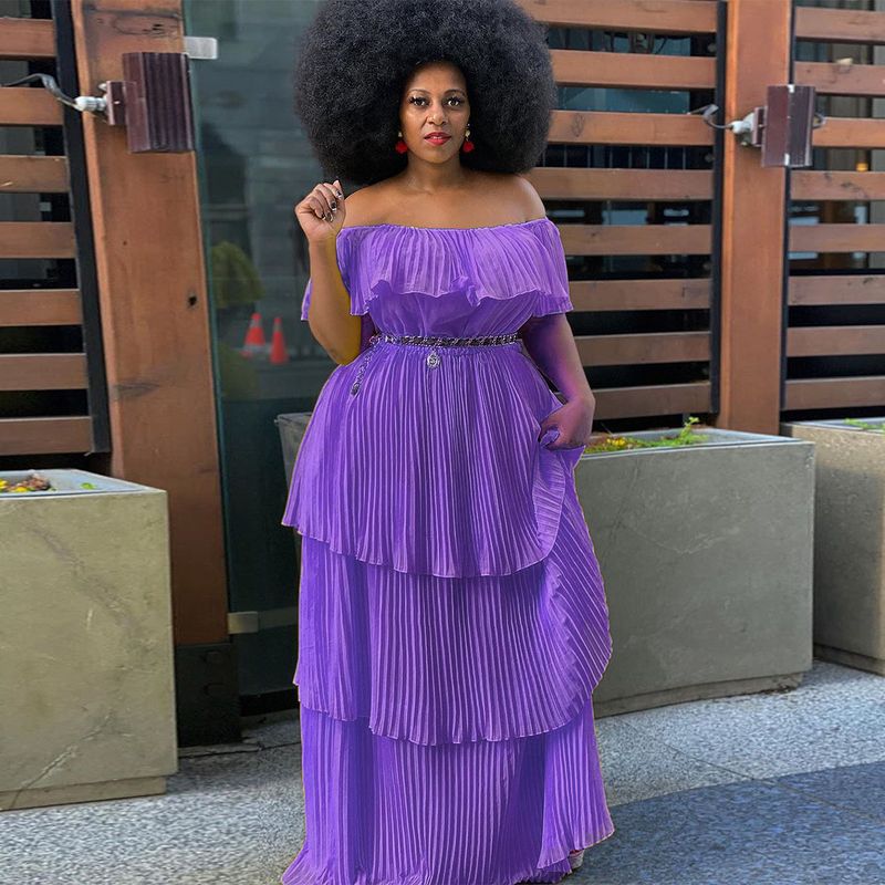 Rochie de damă din șifon galben, cu un singur umăr, fără spate, slim-fit, de vacanță la plajă, cu fustă lungă plisată_voghion.com