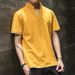 Abbigliamento maschile T-shirt a maniche corte con scollo a V Polo con collo alto e sottile camicia dal corpo sottile_voghion.com