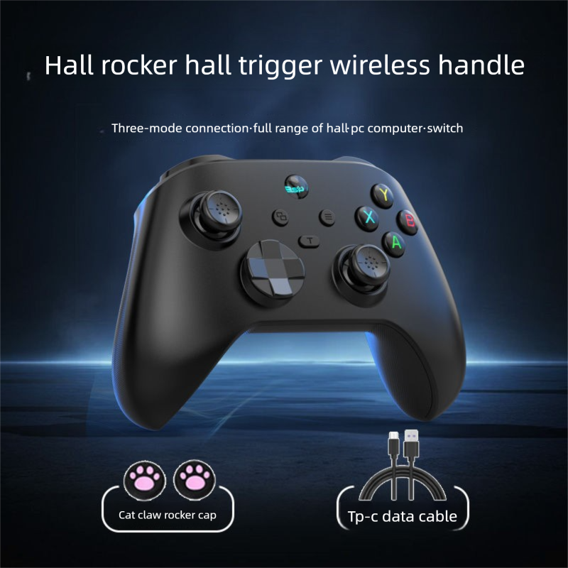 Controller di gioco wireless per PC Steam Bluetooth Joystick Hall a tre modalità Trigger Switch Multipiattaforma Universale_voghion.com