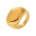 Square Sugar Shaped Large Light Textured Ring, Women's Stainless Steel PVD Color Preservation, Simple And Cool Style Jewelry_voghion.com
