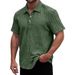 Herren-Poloshirt, lässig, kurzärmelig, modisch, Jacquard, atmungsaktiv, Baumwollmischung, schmale Passform, Sommeroberteil für den Alltag_voghion.com