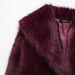 Elegante cappotto in pelliccia sintetica tinta unita – Giacca corta con collo a scialle da donna (XS-L, nero/bordeaux/caffè)_voghion.com