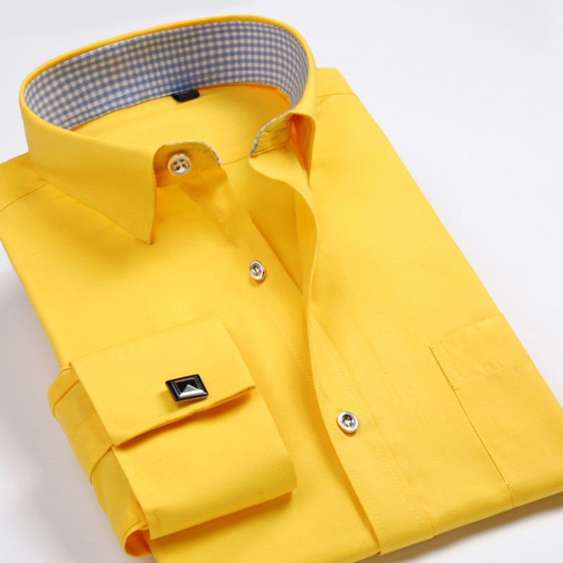 Men's Clothing Detachable Cufflink Shirt - Premium Poplin Formal Wear | Business & Evening Attire_voghion.com