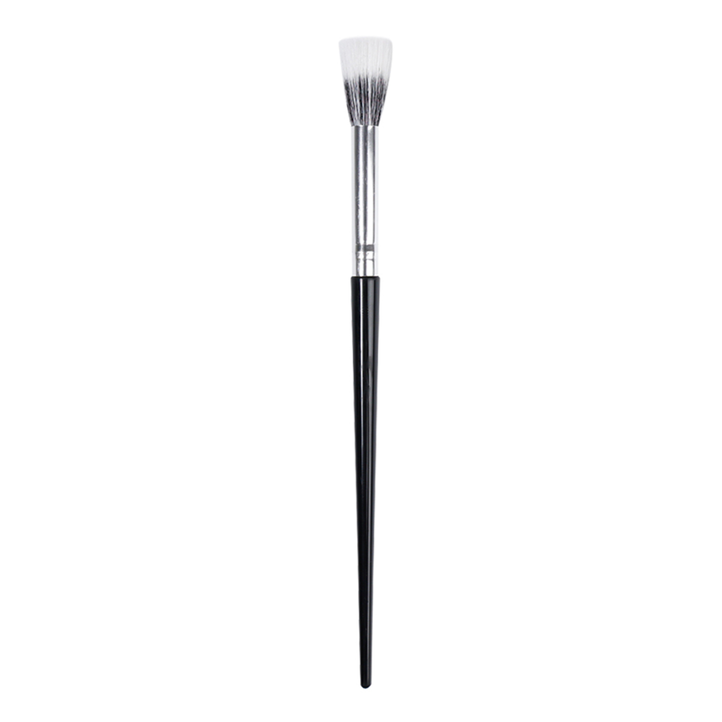 Vifteformet 1 STK Makeup Børster Øjenvipper Highlighter Blush Brush Ansigt Løs Powder Sort Håndtag Brush Beau_voghion.com