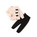 2024 girls' autumn new three-dimensional bow sweatshirt+casual pants two-piece set_voghion.com
