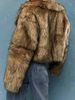 Soft Texture Solid Color Women's Plush Fur Jacket - Long Sleeve Coat With Open Front Design, Hine Washable,_voghion.com