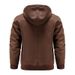 Herren Winter Bomberjacke – Verdickter PU-Leder Motorradmantel (S-4XL, Schwarz/Dunkelbraun, Winddicht & Wasserabweisend)_voghion.com