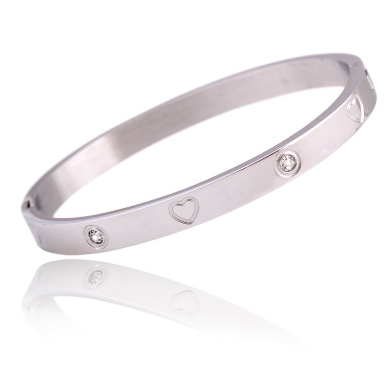 8MM einfache mode titanium stahl drei farbe liebe diamant edelstahl armband armband_voghion.com